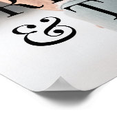 Poster Mariage Élégant Photo Moderne de Bienvenue (Coin)