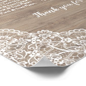 Poster Mariage en dentelle de dentelle blanche (Coin)