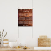 Poster Mariage en Grain de Bois de Grange Rustique (Cuisine)