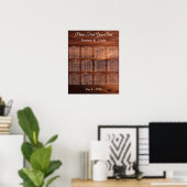 Poster Mariage en Grain de Bois de Grange Rustique (Bureau à domicile)