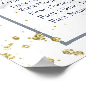 Poster Mariage en marbre floral Dusty Burgundy (Coin)