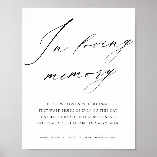 Poster Mariage en Mémoire Affectueuse (Devant)
