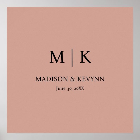 Poster Mariage en terre cuite (Devant)