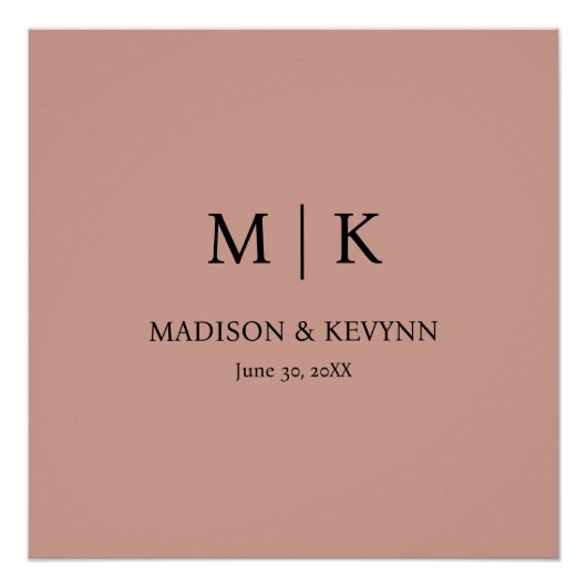 Poster Mariage en terre cuite (Devant)