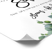 Poster Mariage Eucalyptus choisir un siège pas un côté (Coin)