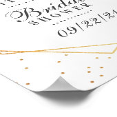 Poster Mariage Eucalyptus Géométrique Or (Coin)