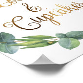 Poster Mariage Eucalyptus pour cupcakes (Coin)