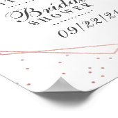 Poster Mariage Eucalyptus Rose Gold Géométrique (Coin)