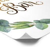 Poster Mariage Eucalyptus signe pour barre de taco (Coin)