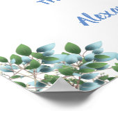 Poster Mariage Eucalyptus Verdure Choisissez un Siège pas (Coin)