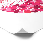 Poster Mariage Félicitations en arabe En RoseHeart rouge (Coin)