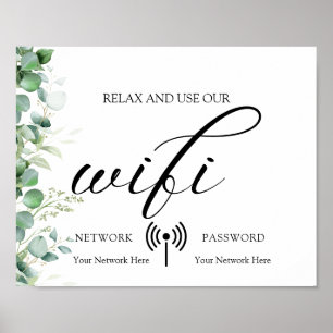 Poster Mariage Feuille de l'Eucalyptus