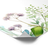 Poster Mariage Feuille Eucalyptus Greenery (Coin)