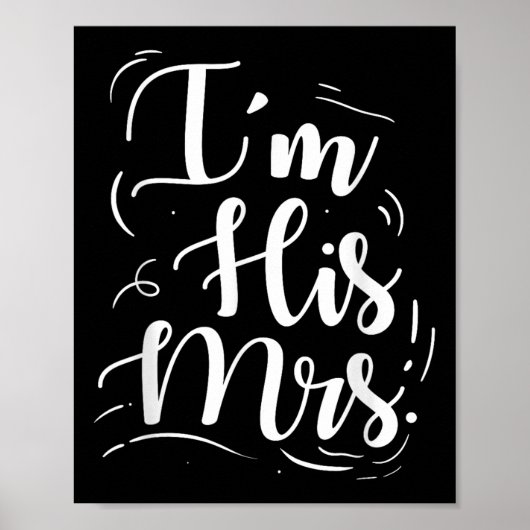 Poster Mariage Fiançailles Im Son Mme Bride Idea Gift Ide (Devant)