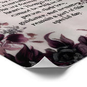 Poster Mariage Fleur Gothique Violette (Coin)