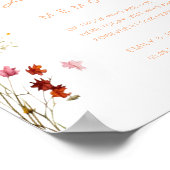 Poster Mariage fleur sauvage "In Love Memory" (Coin)