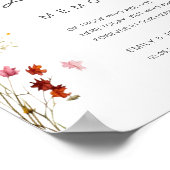 Poster Mariage fleur sauvage "In Love Memory" (Coin)