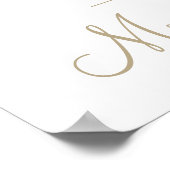 Poster Mariage fleurie d'hiver conseil et signe de voeux (Coin)