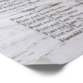 Poster Mariage - Fleurs de diagramme de siège Mélanger mo (Coin)