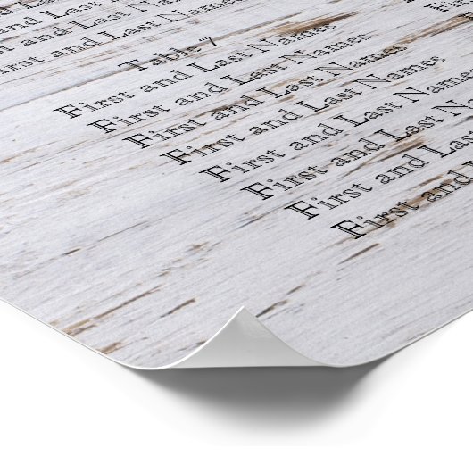 Poster Mariage - Fleurs de diagramme de siège Mélanger mo (Coin)