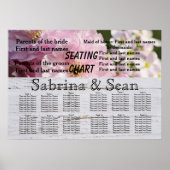 Poster Mariage - Fleurs de diagramme de siège Mélanger mo (Devant)