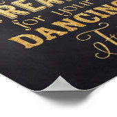 Poster Mariage Flip Flop Signe, Pieds dansants en or (Coin)