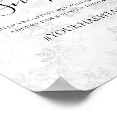 Poster Mariage Flocon de Neige d'Hiver (Coin)