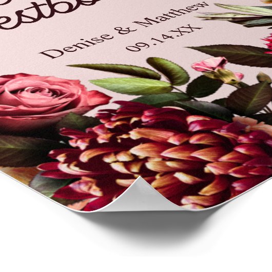 Poster Mariage floral (Coin)