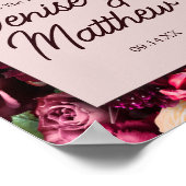 Poster Mariage floral (Coin)