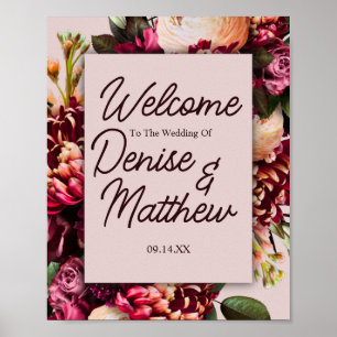 Poster Mariage floral
