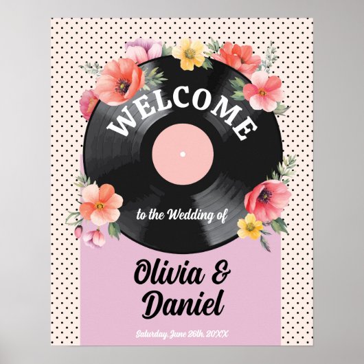 Poster Mariage Floral 1950 Signs (Devant)