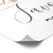 Poster Mariage floral à feutre minimal (Coin)