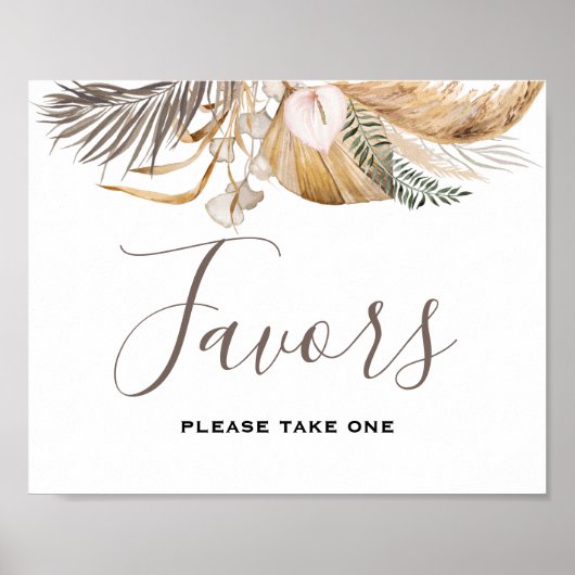 Poster Mariage floral à feutre minimal (Devant)