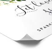 Poster Mariage floral Albâtre Sparker Sendoff (Coin)