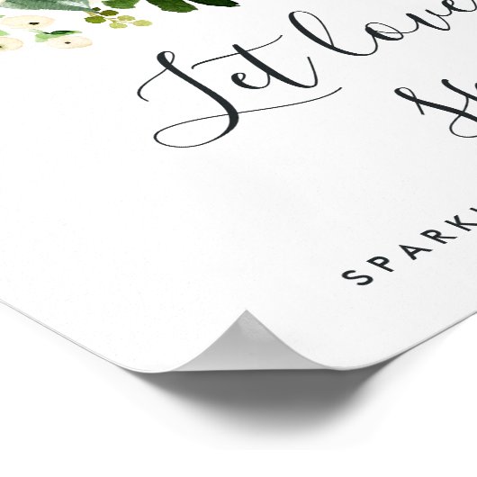 Poster Mariage floral Albâtre Sparker Sendoff (Coin)