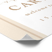 Poster Mariage Floral Bohème Tropical Rustique de Bienven (Coin)