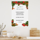 Poster Mariage floral de Breeze Tropical NouveauPanneau d (Cuisine)