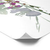 Poster Mariage floral de Fleurs sauvages d'aquarelle (Coin)