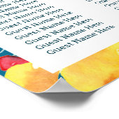 Poster Mariage floral d'été lumineux (Coin)