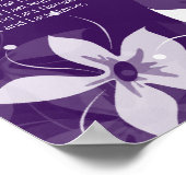 Poster Mariage floral Diagramme de siège Exotique Fleurs  (Coin)