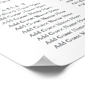 Poster Mariage floral en fleurs rustiques (Coin)