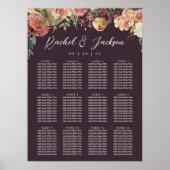 Poster Mariage floral en fleurs rustiques (Devant)