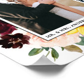 Poster Mariage Floral Mixte Élégant à l'Aquarelle (Coin)