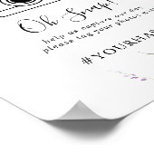 Poster Mariage floral sauvage couleur classique Oh Snap (Coin)