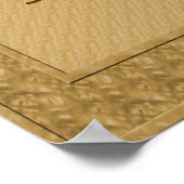 Poster Mariage floral sur mesure Gold Rosebuds (Coin)