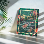 Poster Mariage floral tropical - Menu Consommation