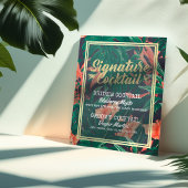 Poster Mariage floral tropical - Menu Consommation