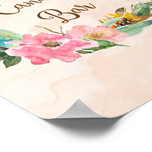 Poster Mariage Flower Wreath Bar (Coin)