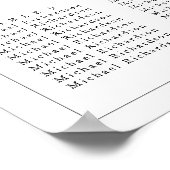 Poster Mariage frontalier minimaliste 12 Tableaux de sièg (Coin)