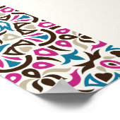 Poster Mariage géométrique en treillis marocain (Coin)